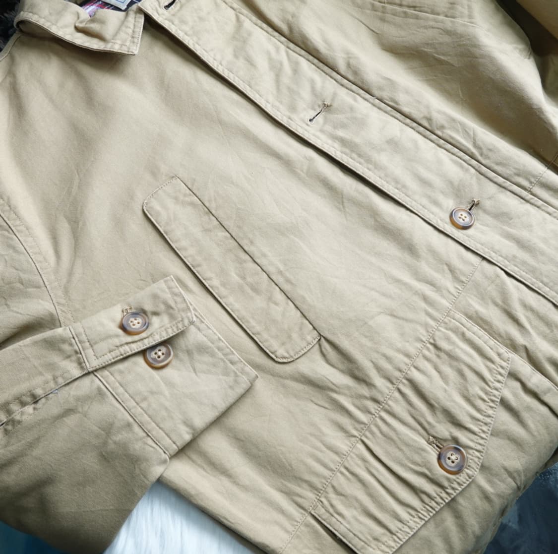 월드 맥스클럽  베이지 코튼 자켓 1919 상품이미지5