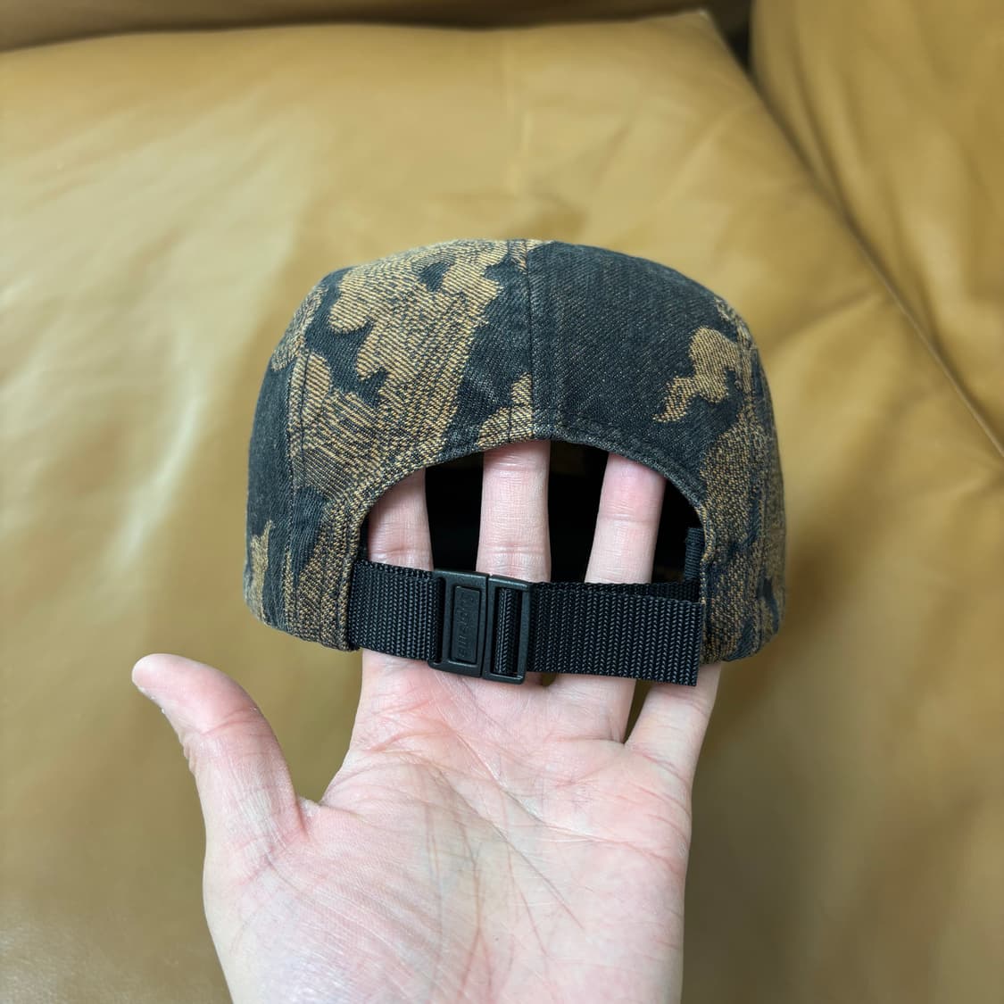 슈프림 캠프캡 모자 박스로고 플레임 자카드 데님 브라운 상품이미지7