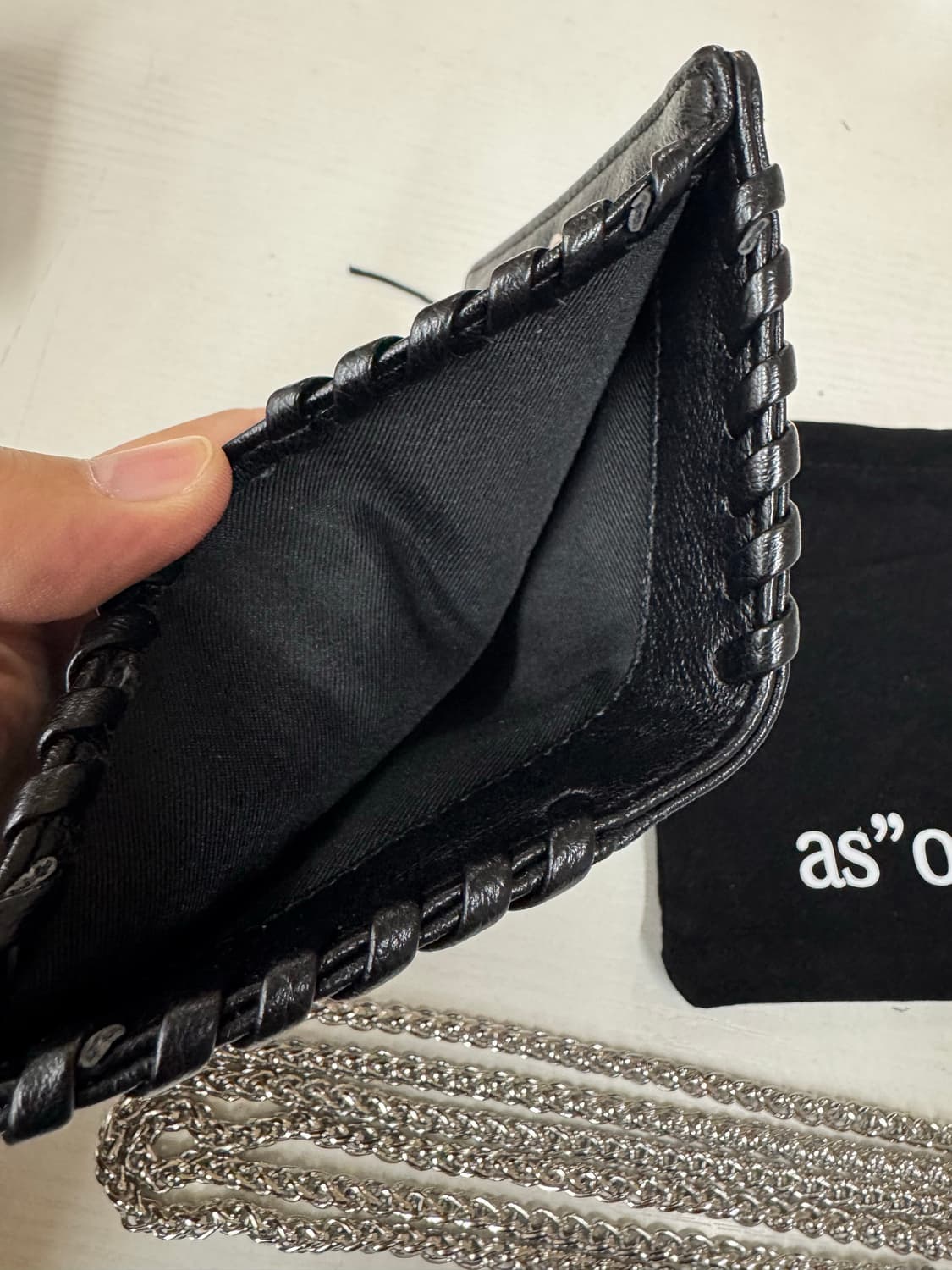 (새상품)애즈온 브린 체인 지갑 블랙 상품이미지5