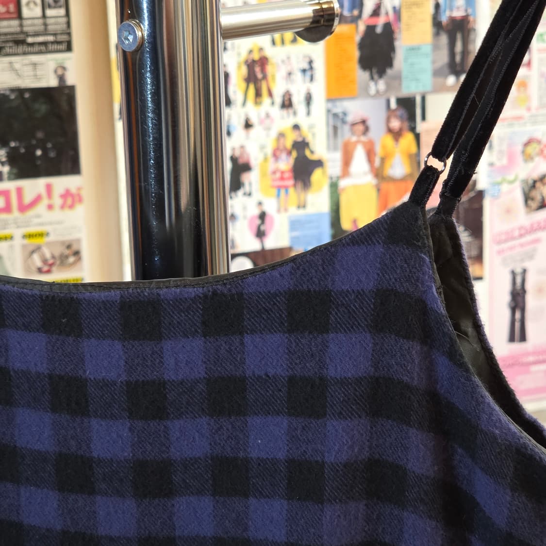 JPN 펑크 퍼플 체크 스터드 원피스 상품이미지5