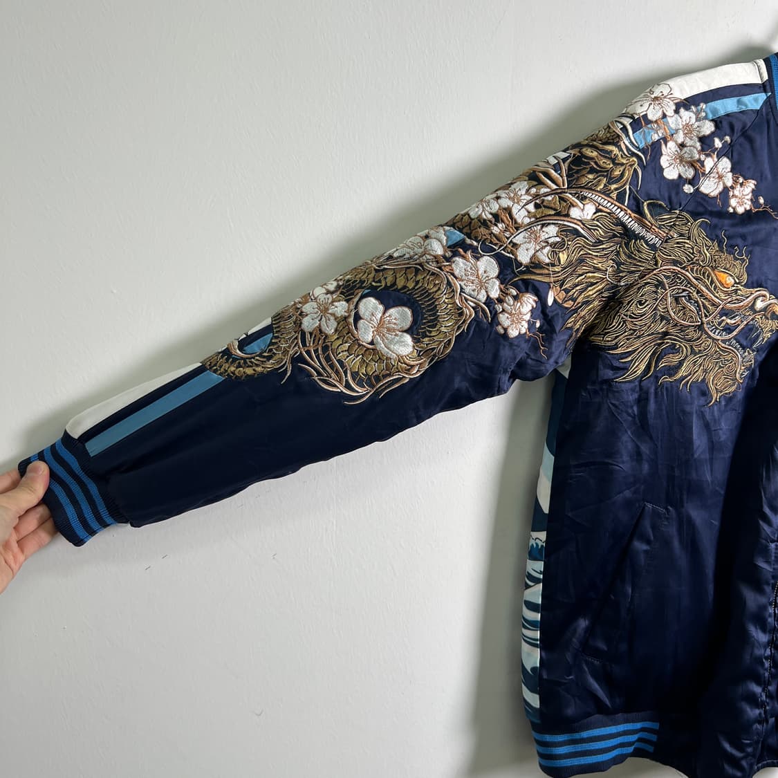 XTC Japan 빈티지 리버시블 스카쟌 블루종 자켓 L 상품이미지5