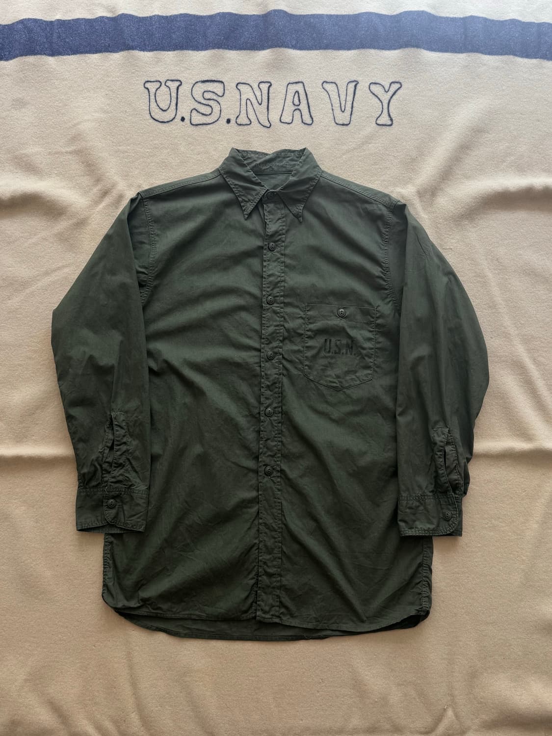 40s WW2 USN N-3 Utility Shirt 상품이미지1