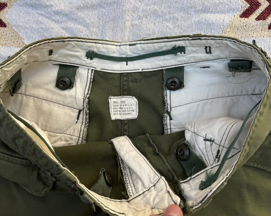 70년대 오리지널 M-65 팬츠 small short 상품이미지3