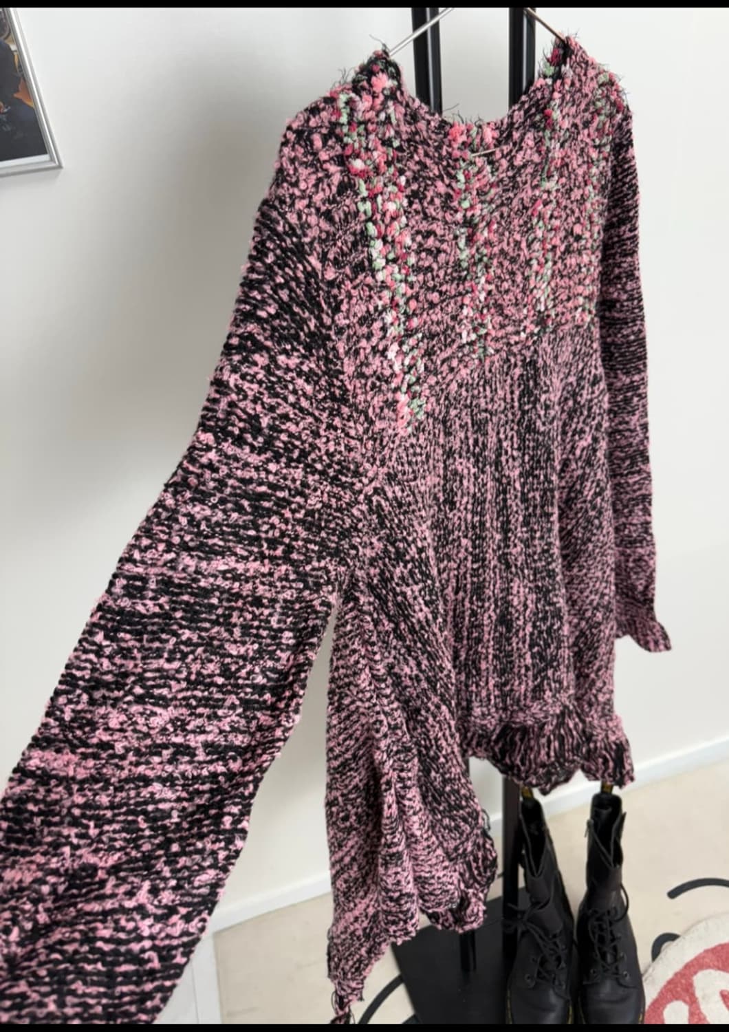 너드 그런지 핑크니트 상품이미지4