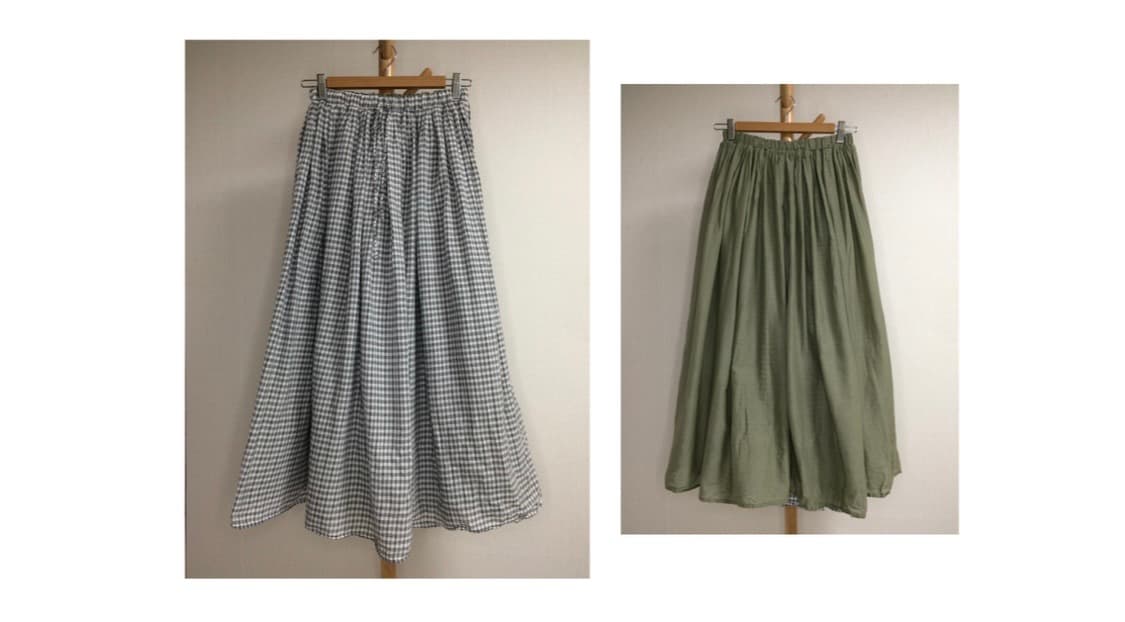 빈티지 체크 롱 스커트 상품이미지1