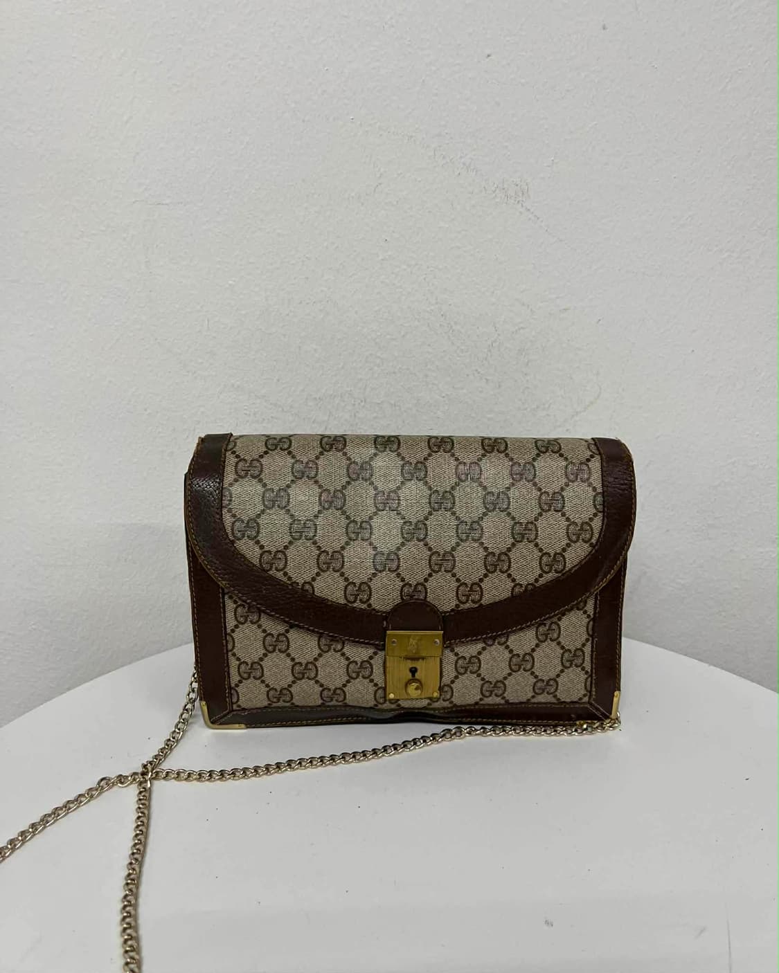 구찌 GG캔버스 빈티지 체인 숄더백 크로스백 상품이미지1