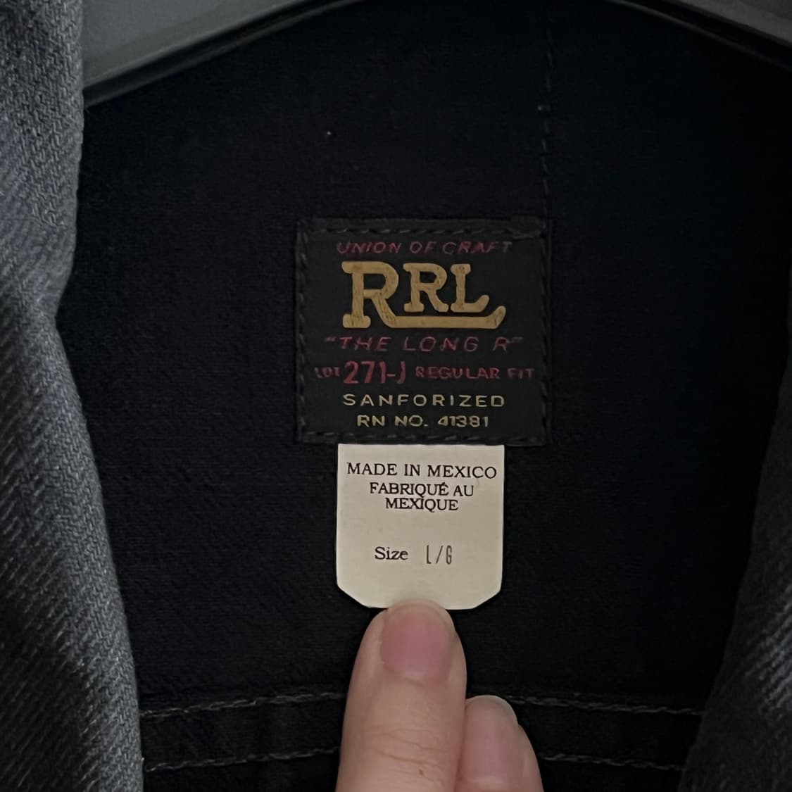 더블알엘 RRL lot271 블랙 L 상품이미지3