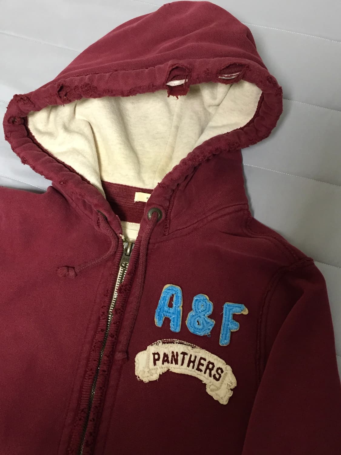 아베크롬비 버건디 후드집업 M 상품이미지1