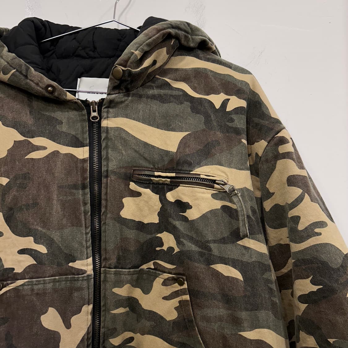 레이건 밀리터리 카모플라쥬 코튼 후드 봄버자켓 상품이미지1