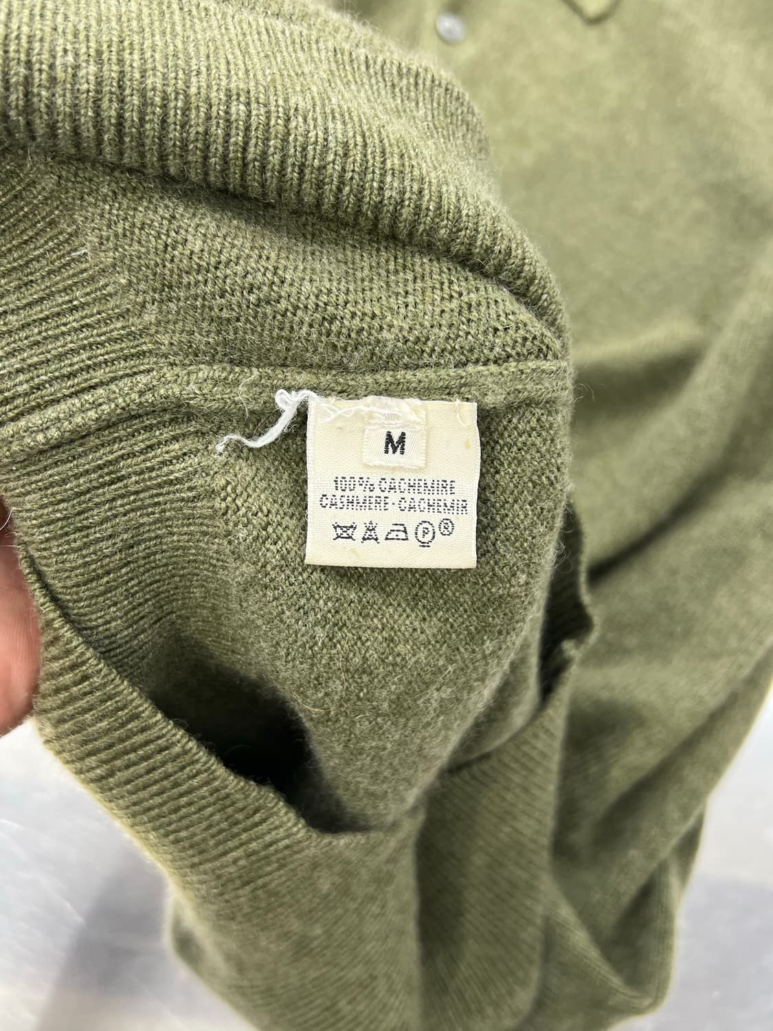 에르메스 카키 그린 스코틀랜드 울 캐시미어 PK 스웨터 상품이미지8