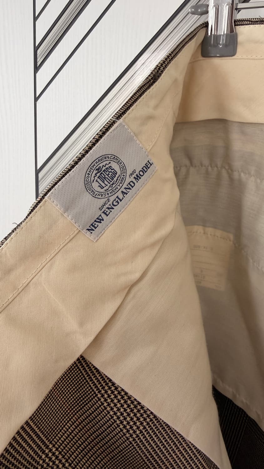 제이프레스 글렌체크 그레이 울 슬랙스 상품이미지7