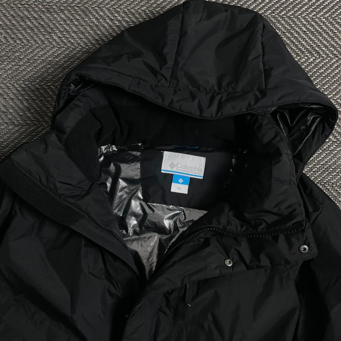 컬럼비아 패치로고 덕다운 롱패딩 블랙y 4602 상품이미지6