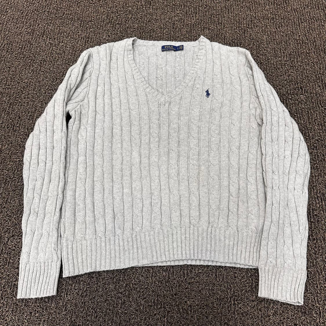 POLO 폴로 랄프로렌 브이넥 케이블 여성 니트 L 상품이미지1