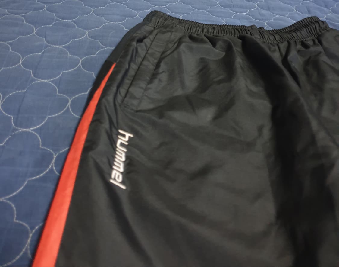 험멜 사이드 밑단집업 트레이닝 우븐 팬츠 블랙 (L) 상품이미지2