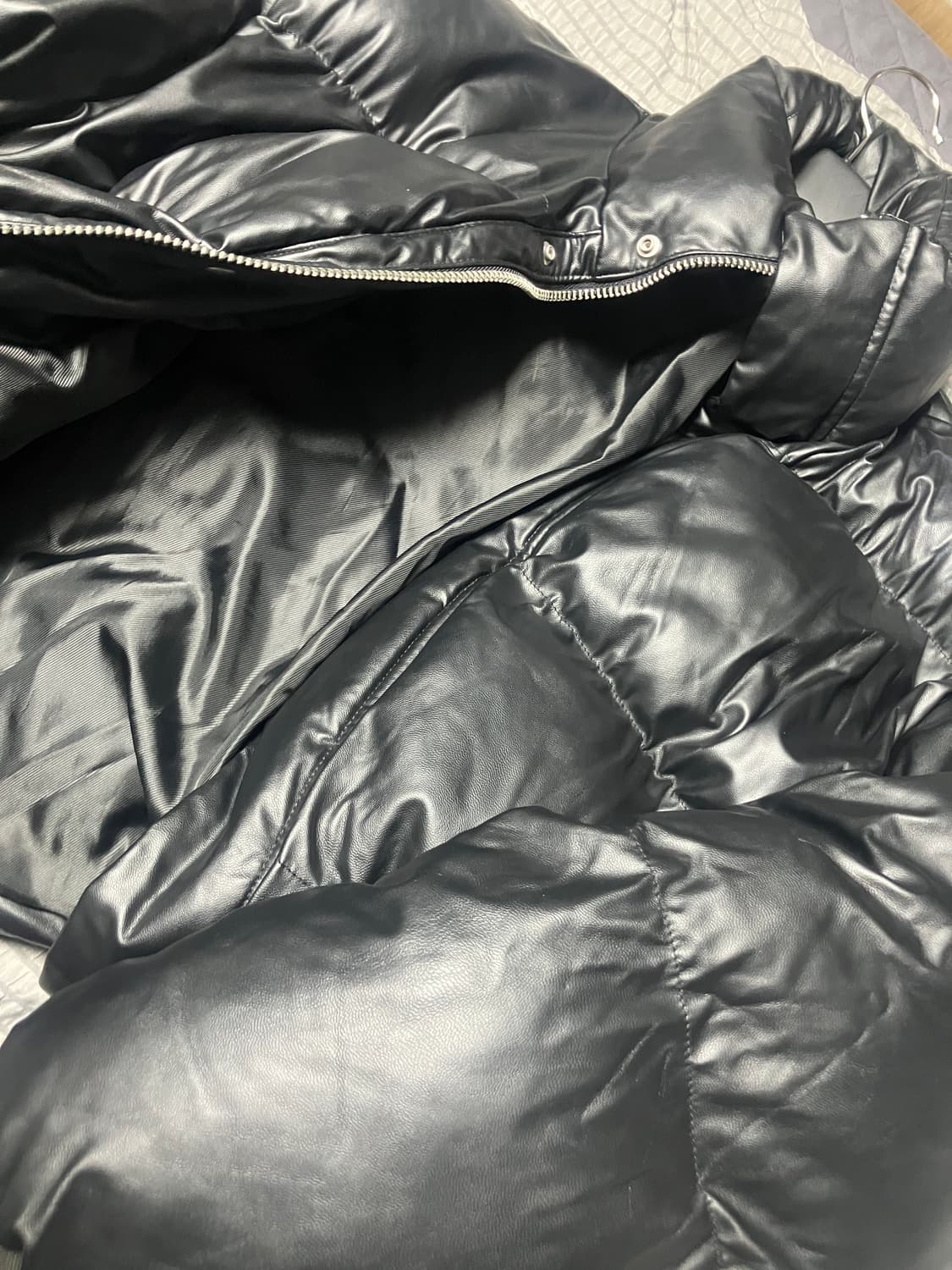 ZARA 자라 크롭핏 레더 패딩 상품이미지5