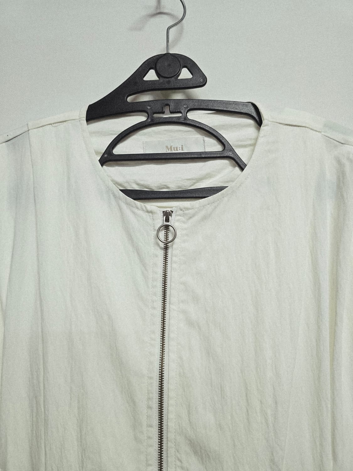 mu:i 화이트 롱 원피스 지퍼 포인트 상품이미지2