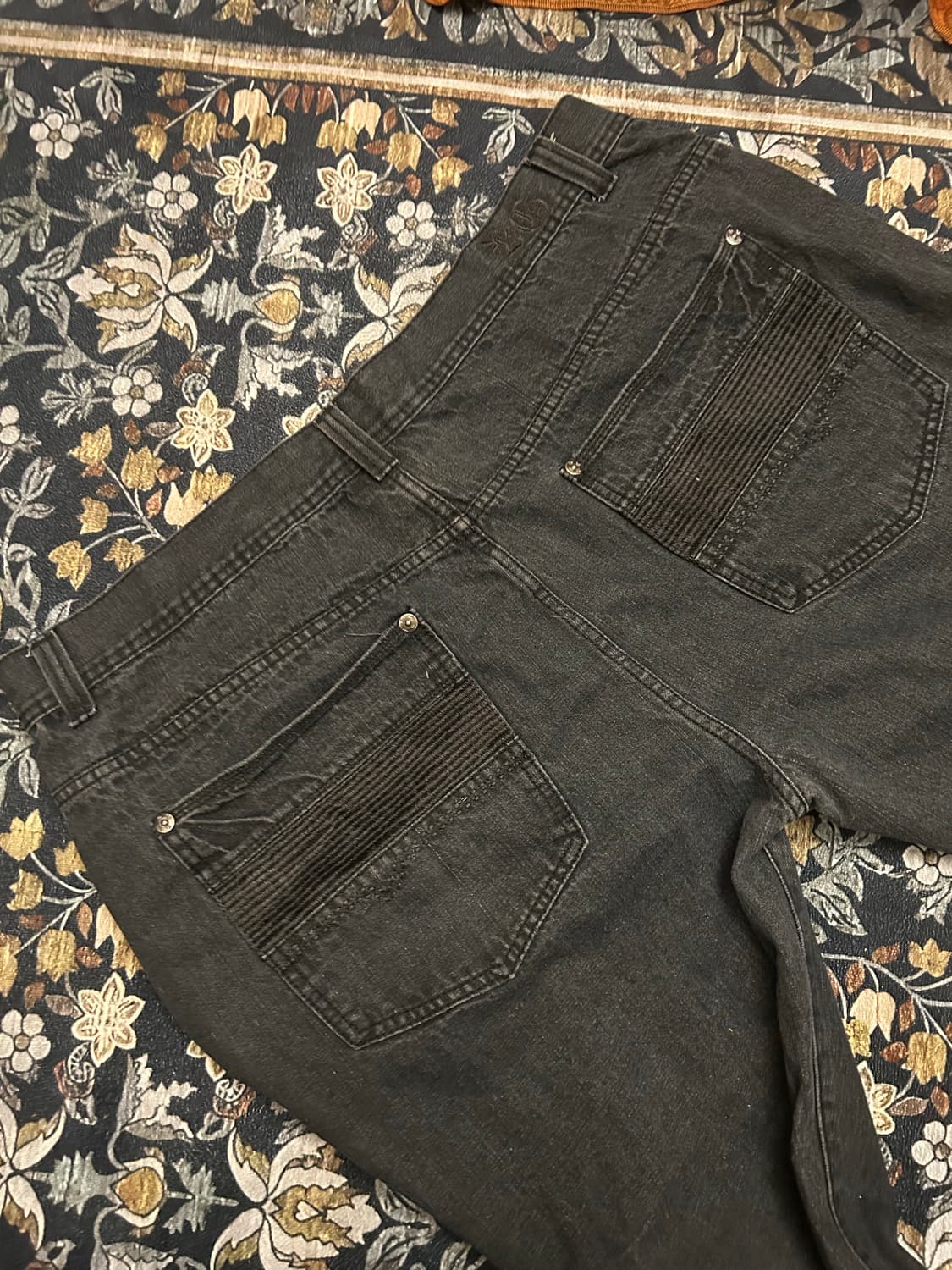 블랙데님 자수 힙팬 상품이미지1