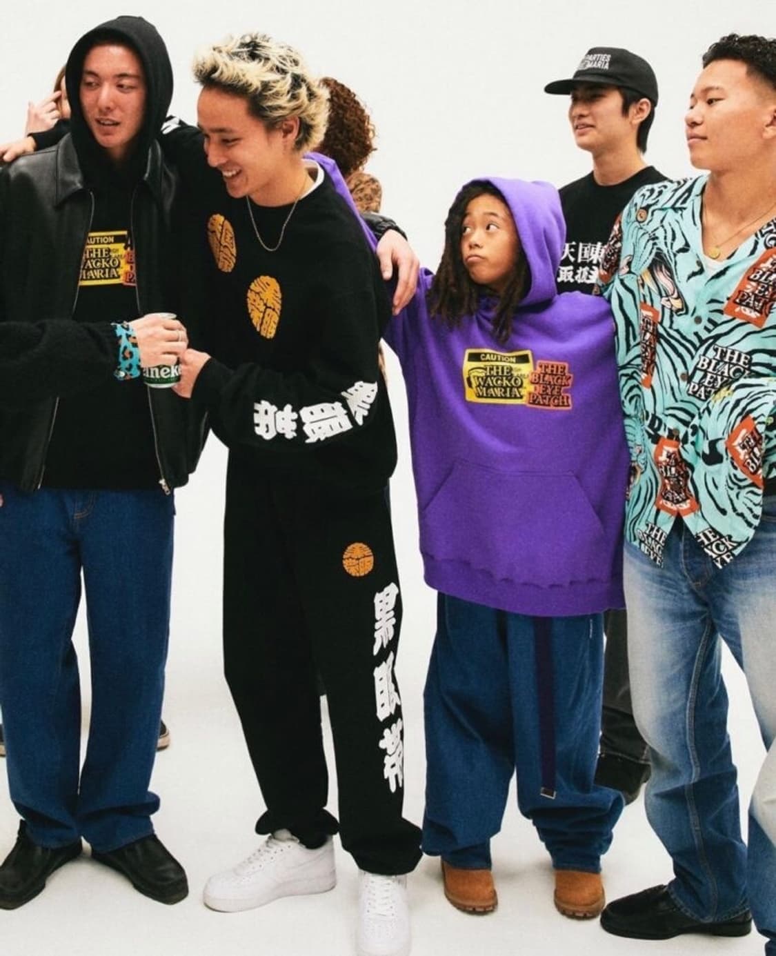 [M] 와코마리아 블랙아이패치 데님 인디고 상품이미지3