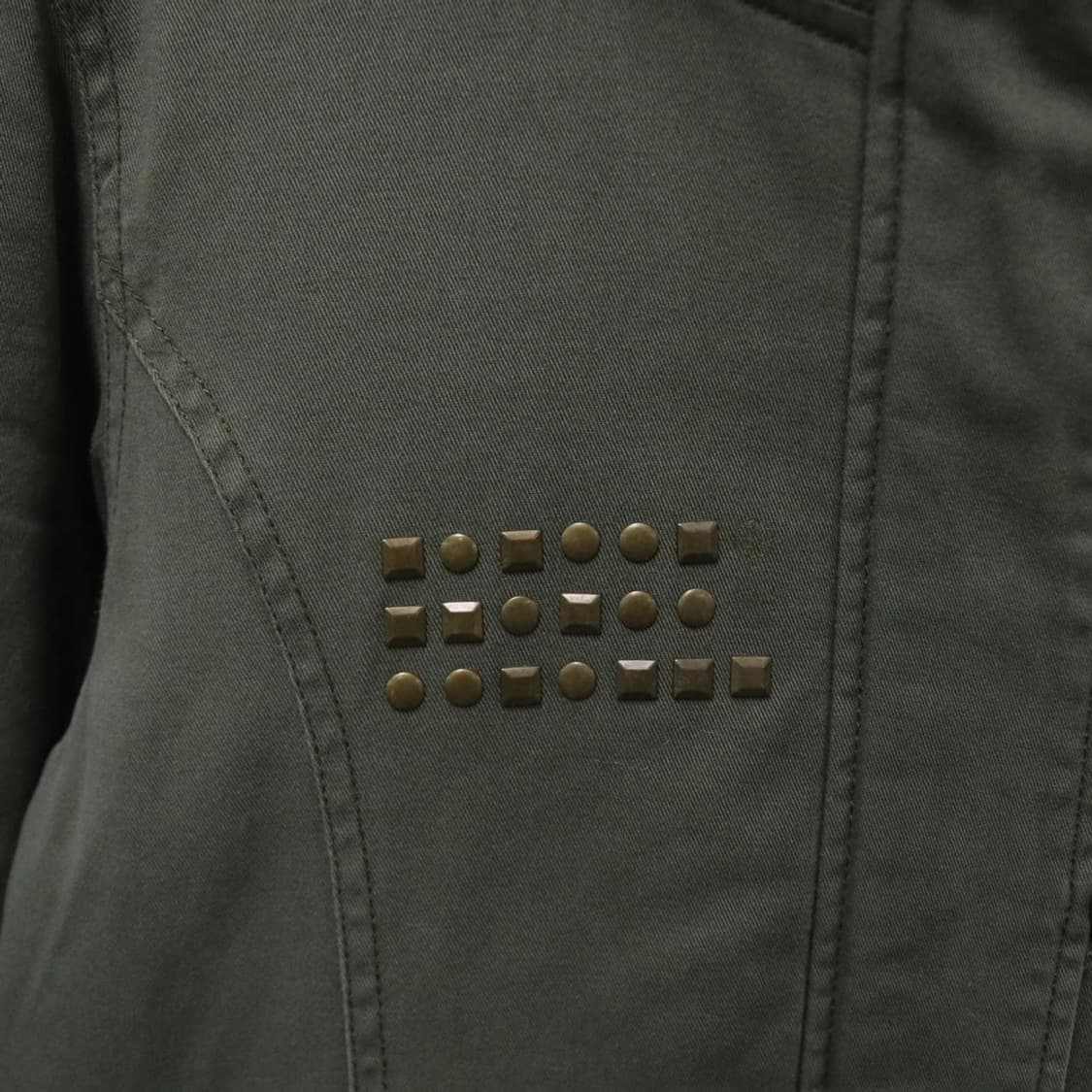 MAO MAO 스터드 레터링 포인트 야상 자켓 63564 상품이미지6