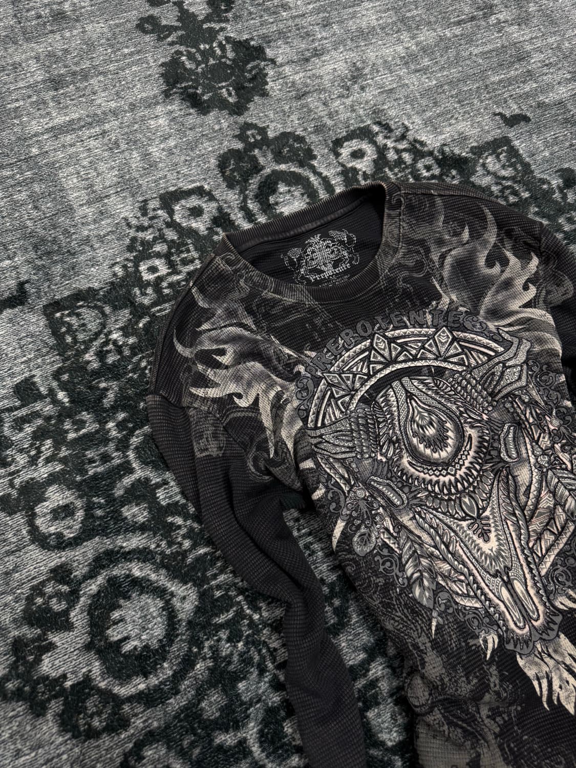 Prepotente 00s y2k baphomet ribbed cut s 상품이미지2
