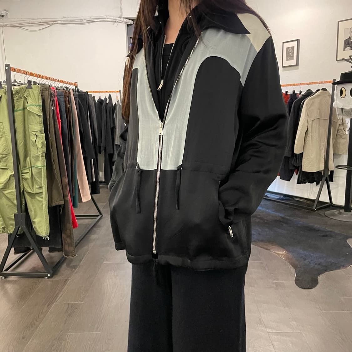 나마체코 컬러블락 집업 자켓 상품이미지4