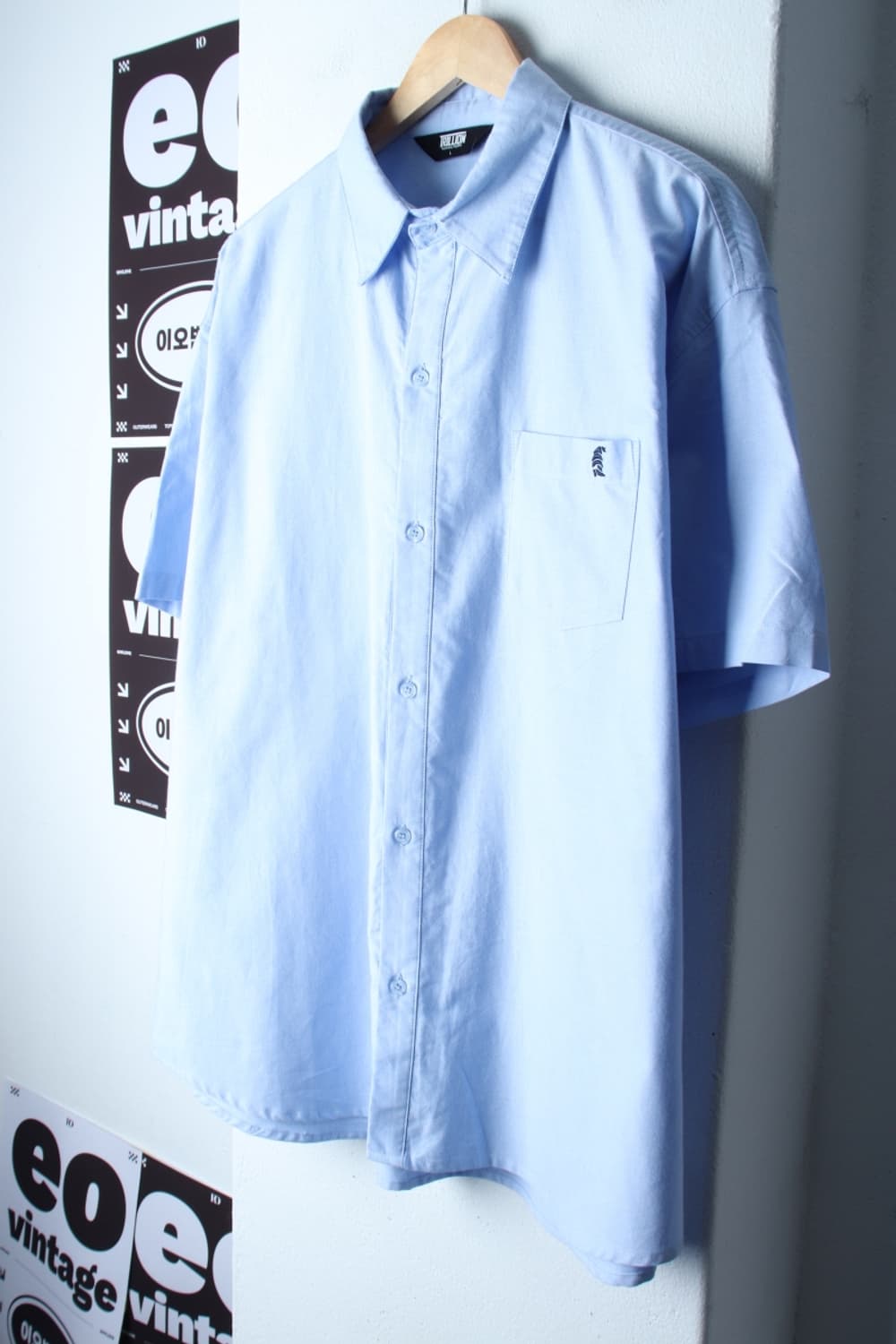 (L-XL) 트릴리온 반팔 카라 티셔츠 셔츠 남방 오버핏-H32120 상품이미지1
