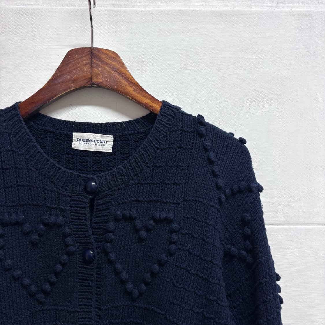 QUEENS COURT 뽐뽐 하트 니트 가디건 상품이미지2