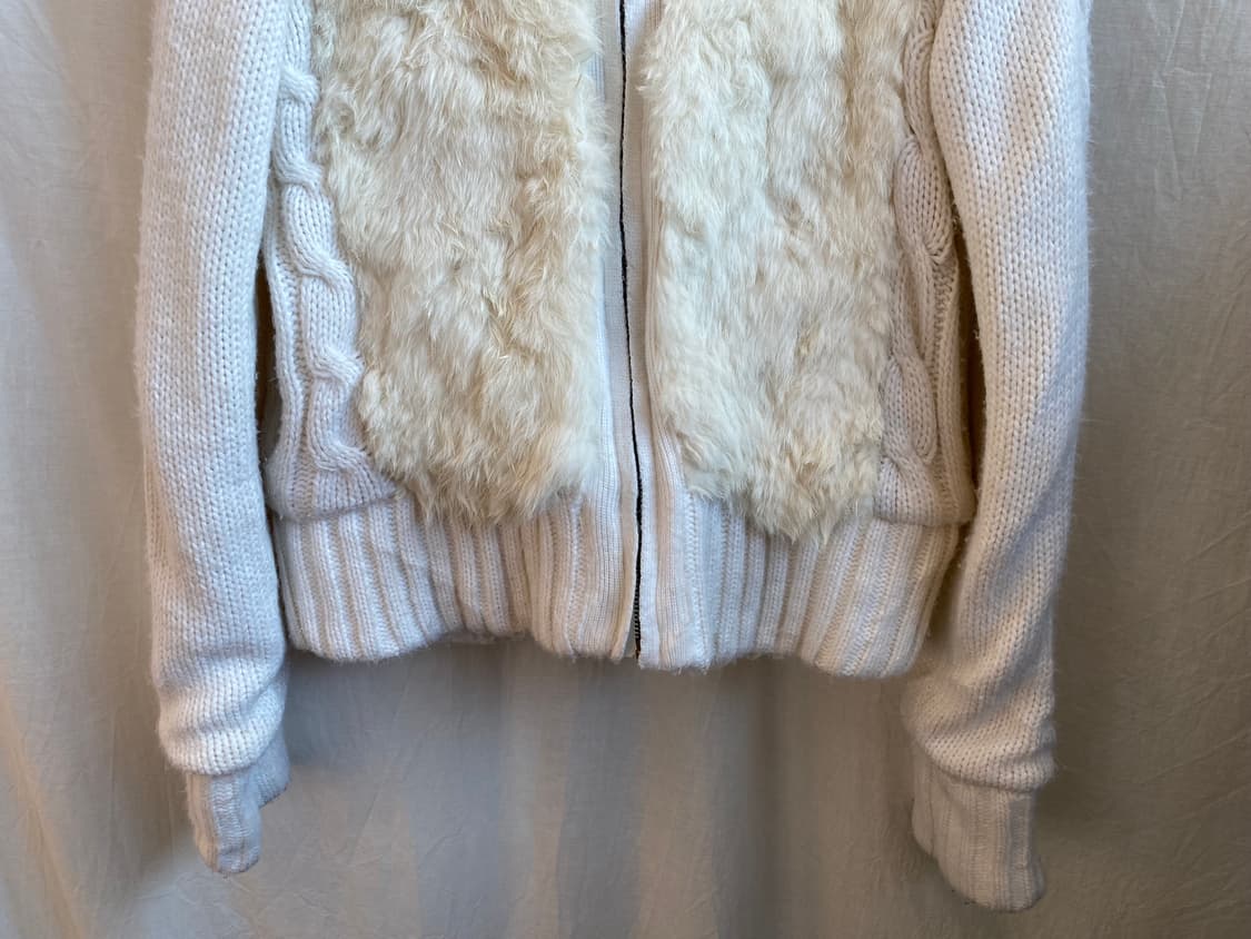 CECIL MCBEE 화이트퍼집업자켓(M) 상품이미지6