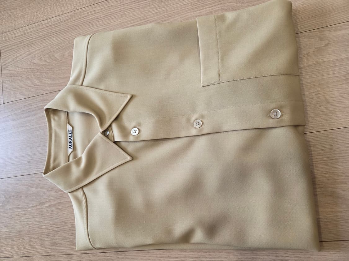 HARD TWIST WOOL DOBBY HALF SLEEVED SHIRT 상품이미지1