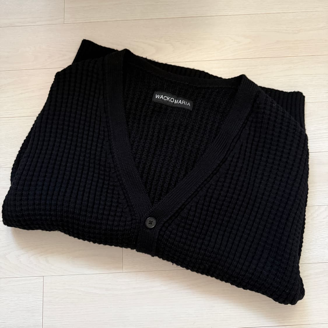 와코마리아 와플 니트 가디건 상품이미지1