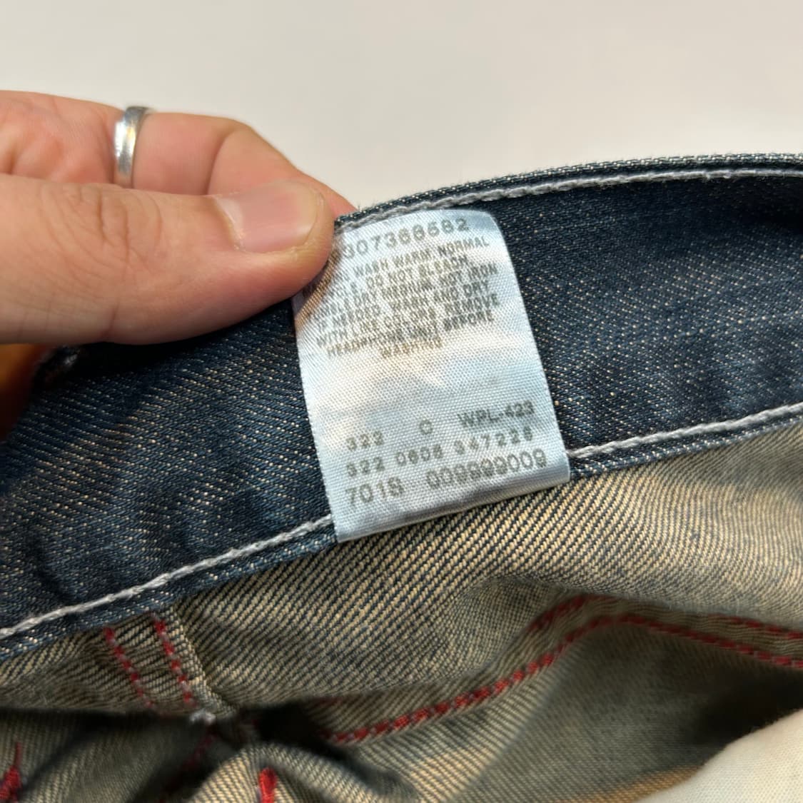 34inch) 리바이스 701 스트레이트 데님 청바지 상품이미지10