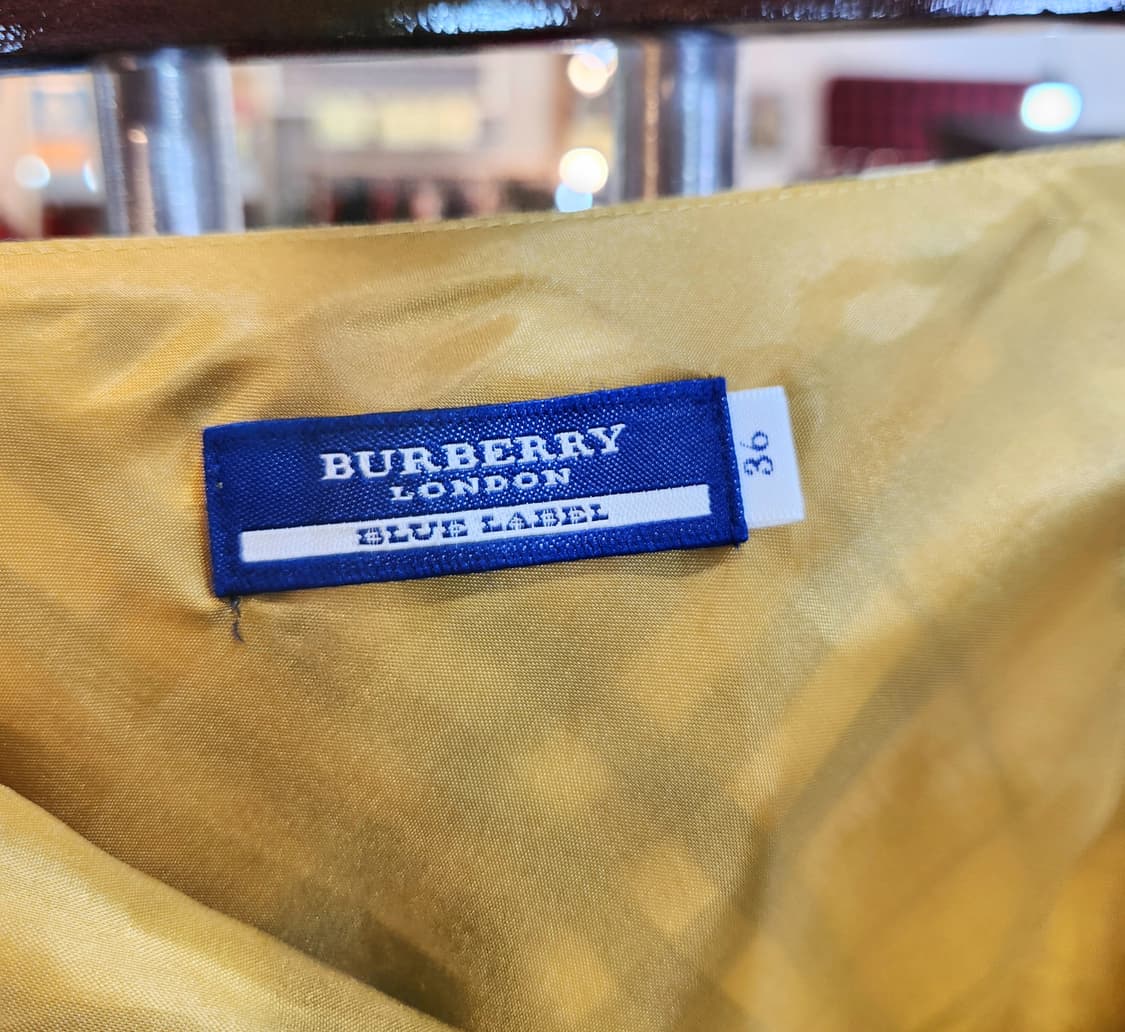 BURBERRY 버버리 블루라벨 옐로우 체크 스커트 상품이미지8