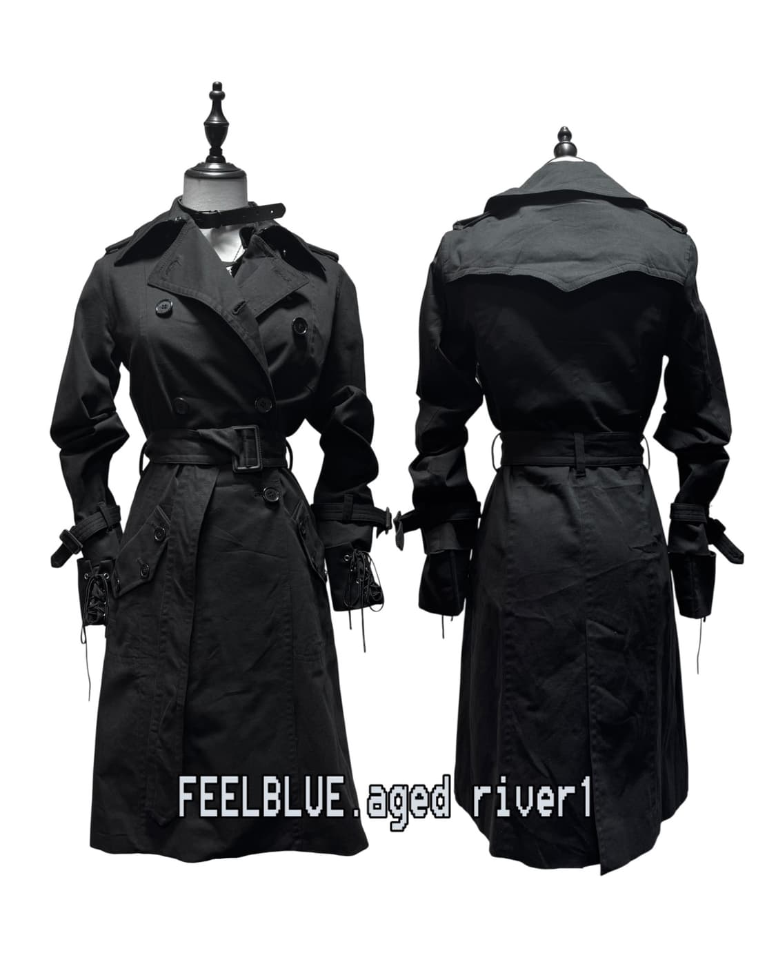 Lace-Up Shirt & Star Skirt Trench Set 상품이미지6