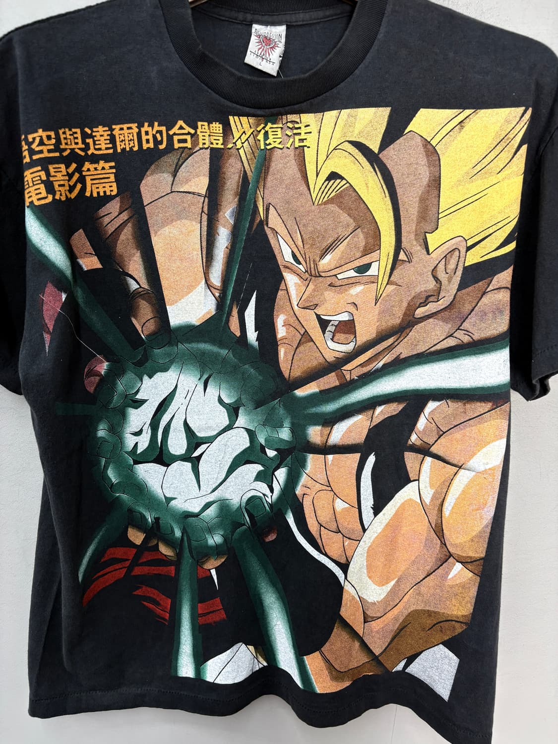 빈티지 드래곤볼 Z손오공 복각 블랙 반팔티 A3693 상품이미지3