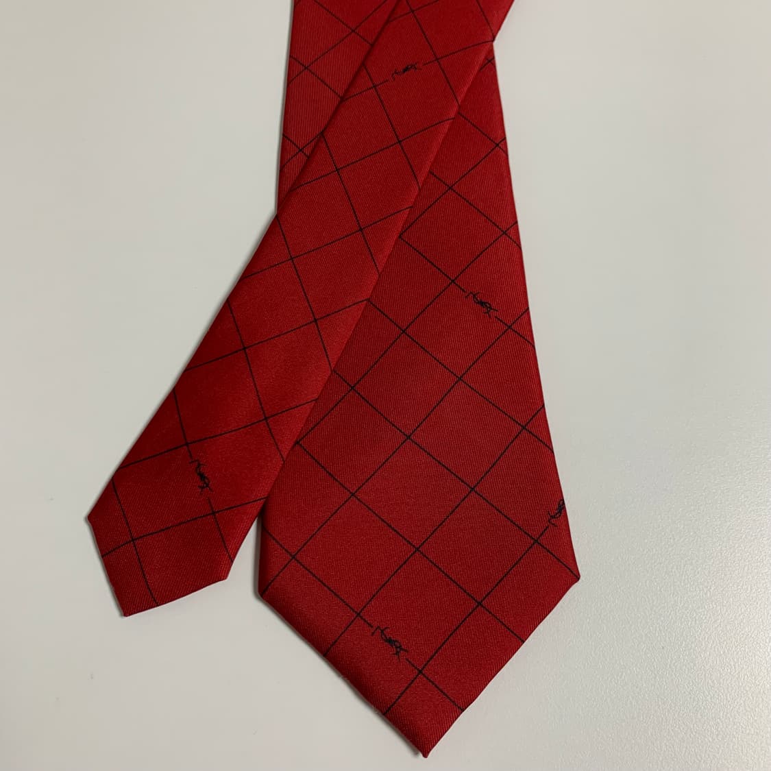 입생로랑(YSL) 모노그램 로고플레이 명품 실크넥타이 A+등급 상품이미지4