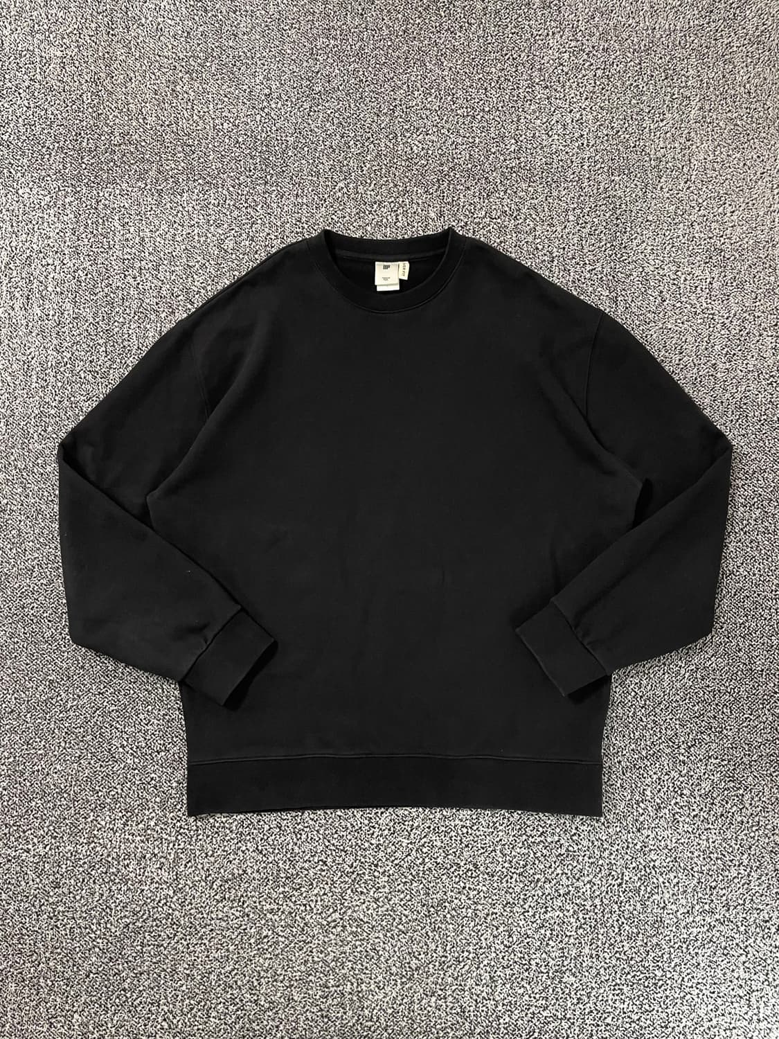 빈티지9. 퍼스널팩 기본 무지 맨투맨 스웻셔츠 블랙 상품이미지1