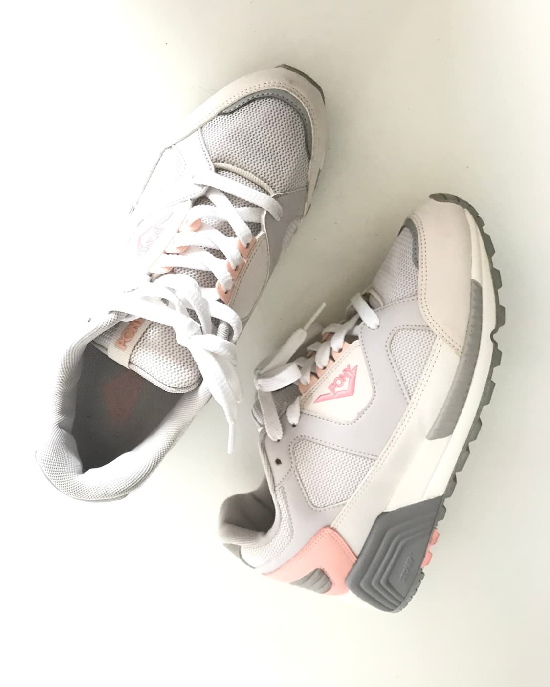 Pony retro babypink-grey platform shoes 상품이미지1