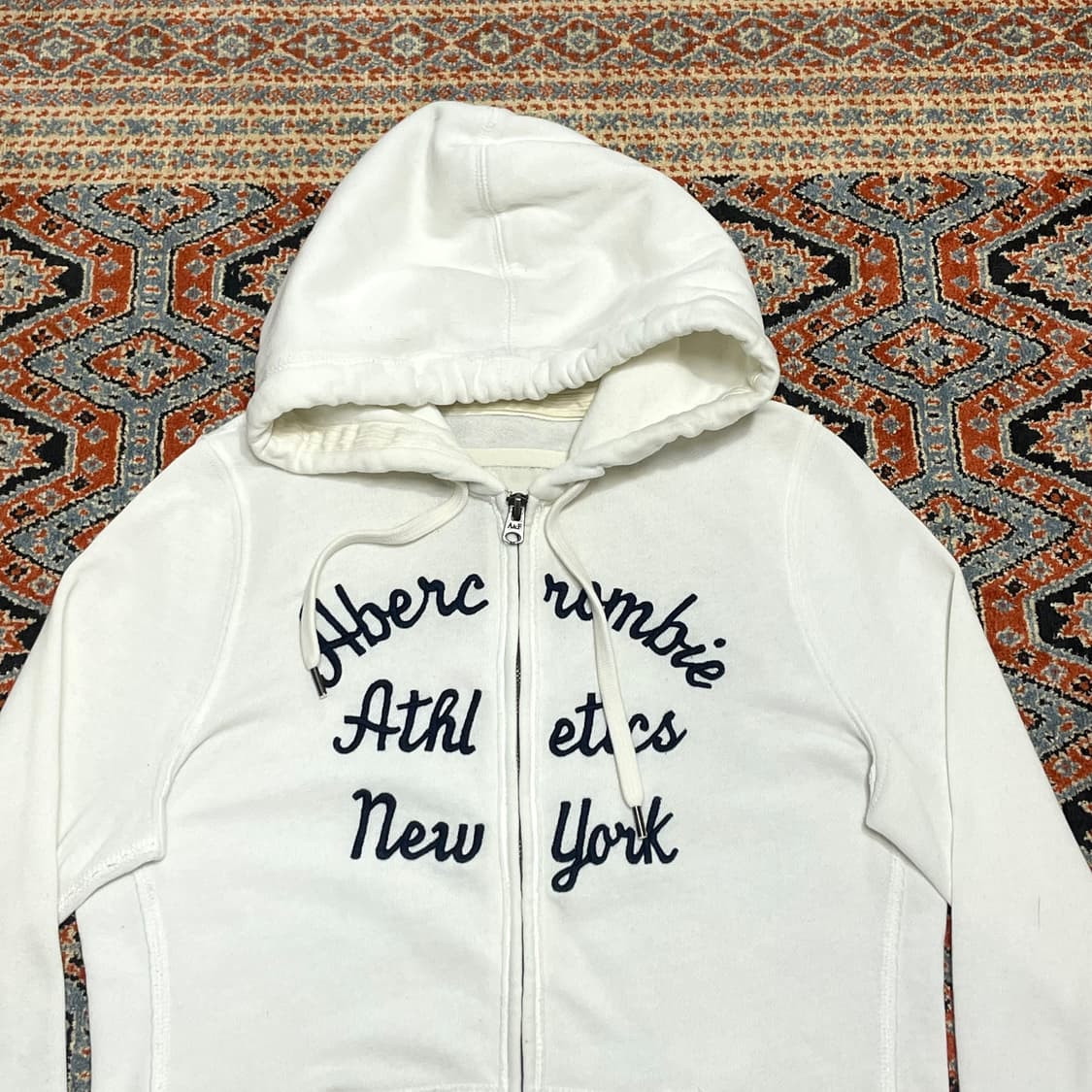 아베크롬비 스펠로고 화이트 후드집업 여성M 상품이미지2