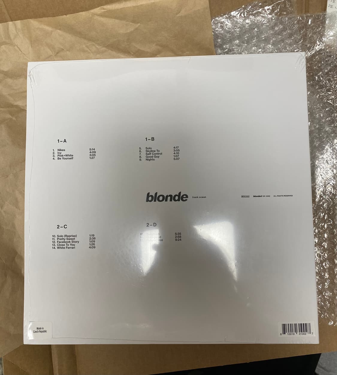 프랭크 오션 Blonde LP 미개봉 상품이미지3