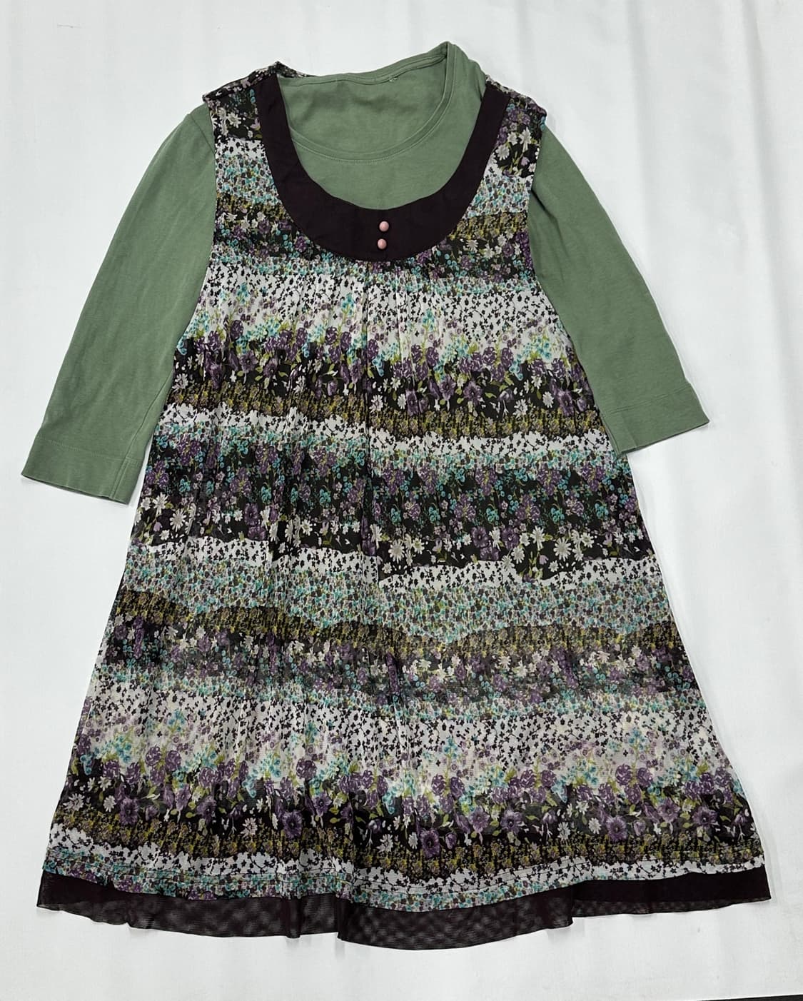 🍵하구미의 말차라떼 코디세트🍵 그런지 모리걸 레이어드 7부 에스닉 상품이미지2