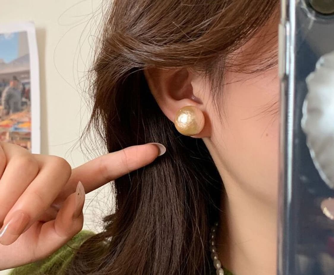 페이크 펄 진주 귀걸이 상품이미지1