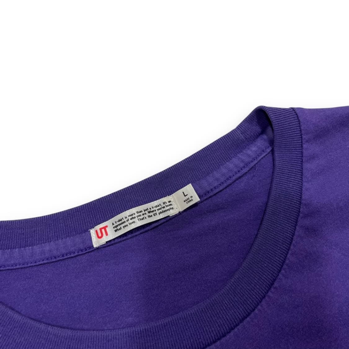 원피스 몽키 D 루피 선장 퍼플 유니클로 반팔 티셔츠 상품이미지4