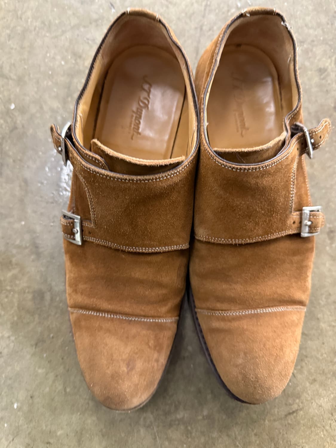 에스티 듀퐁 스웨이드 더블 몽크 스트랩 구두 41 상품이미지2