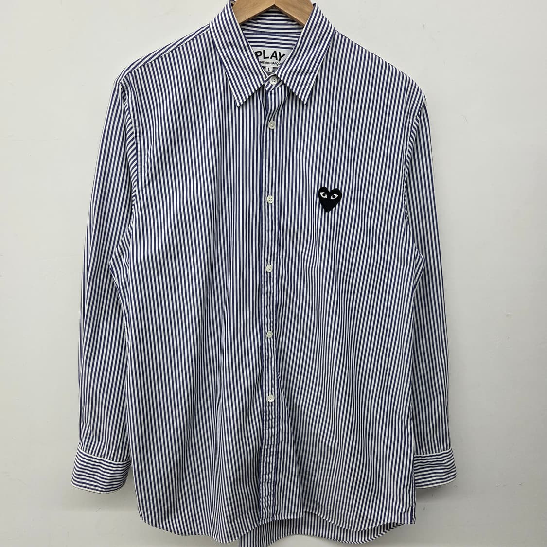 꼼데가르송 플레이 스트라이프 셔츠 남L 상품이미지2