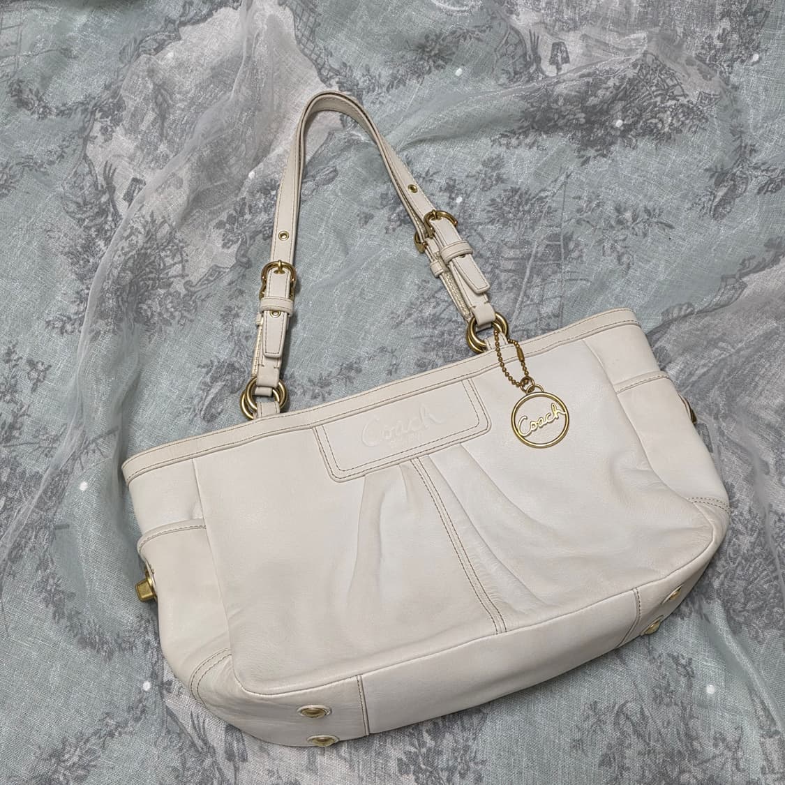 빈티지 코치 Coach 레더 숄더백 y2k 오네갸루 상품이미지2