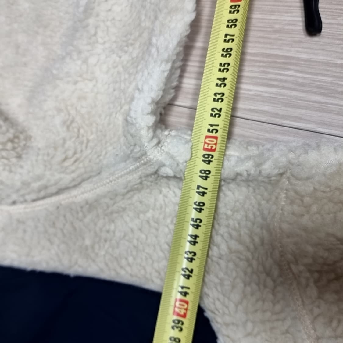 일본ocen 아이보리 후리스 후드집업 네이비 포인트(95) 상품이미지5