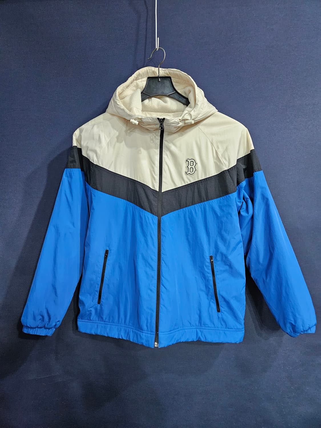 MLB 엠엘비 보스턴 배색 남성 95 기모 후드집업 자켓  상품이미지1