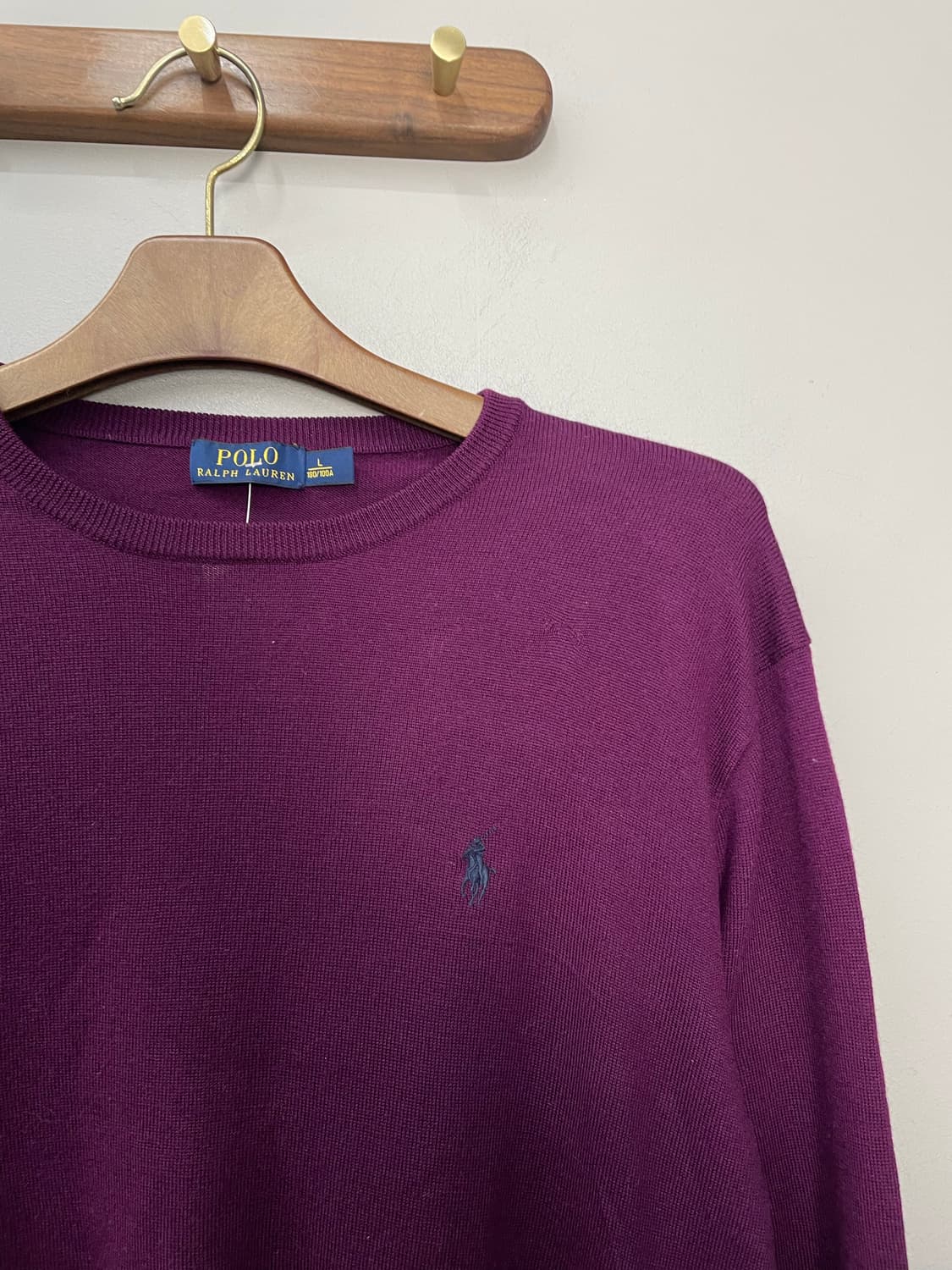 폴로 랄프로렌 라운드넥 퍼플 니트 H1973 상품이미지3