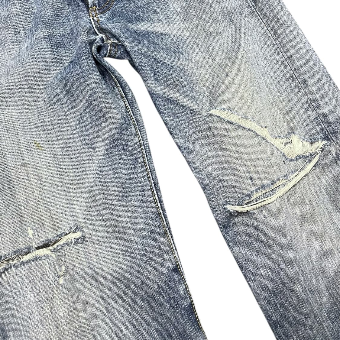 90s 리바이스 501XX 셀비지 찢청 데님팬츠 상품이미지5