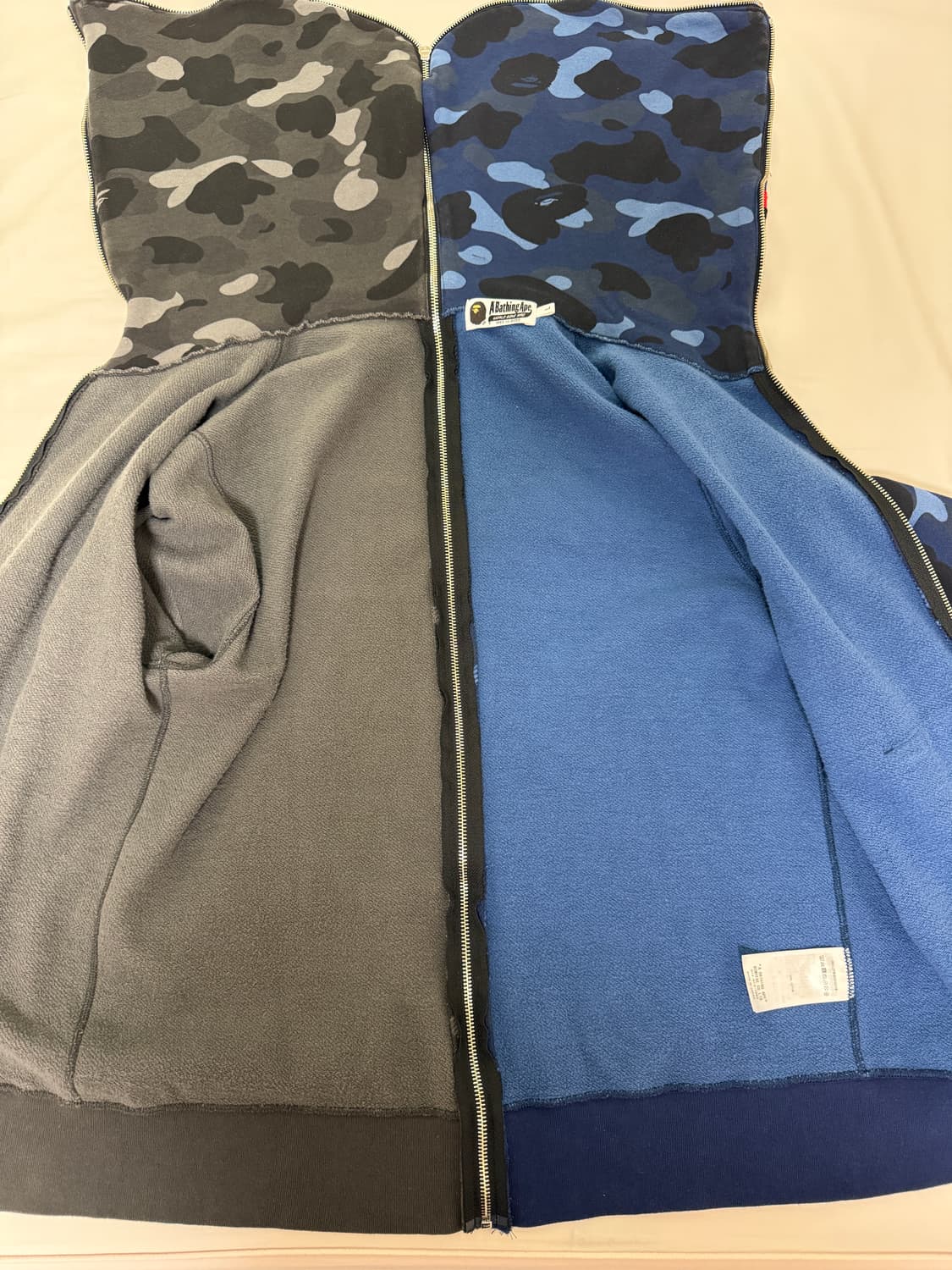 베이프 세퍼레이트 샤크 후드집업 블랙 블루 상품이미지10